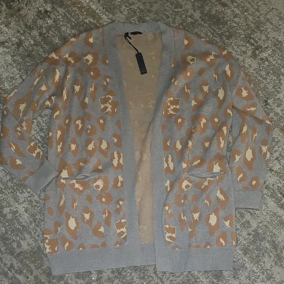 David Button Cybille leopard print cardigan XL - Picture 2 of 9